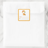 Circus Olifant Cadeaubijslabel Vierkante Sticker (Tas)