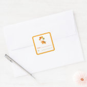Circus Olifant Cadeaubijslabel Vierkante Sticker (Envelop)