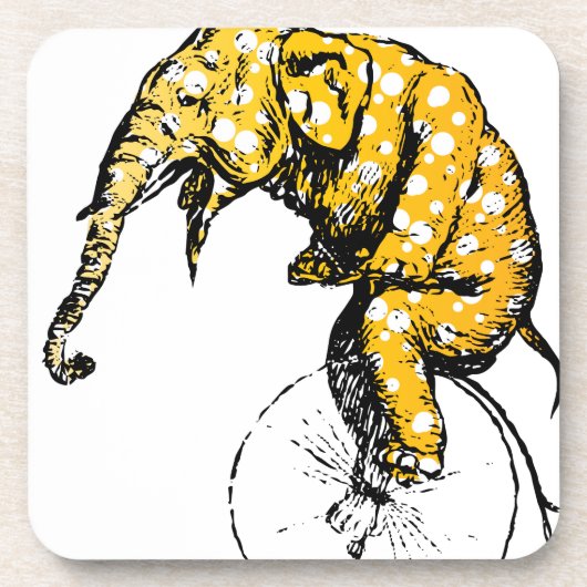 Circus Olifant Cadeaus Drankjes Onderzetter (Voorkant)