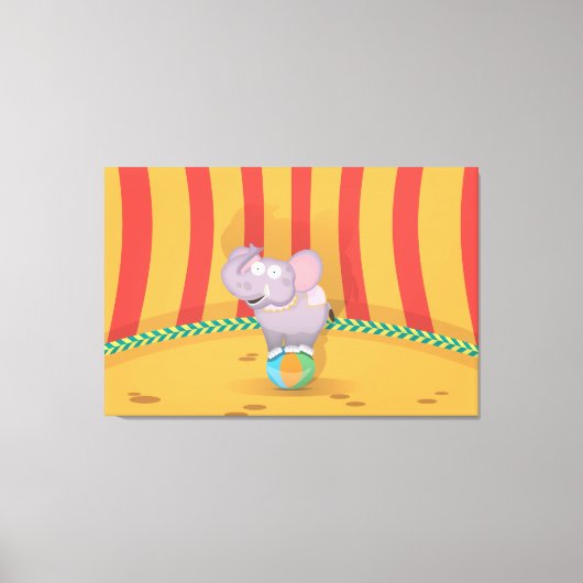 Circus Olifant Canvas Afdruk (Voorkant)