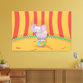 Circus Olifant Canvas Afdruk (Insitu (Woonkamer))