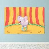 Circus Olifant Canvas Afdruk (Insitu (Houten vloer))