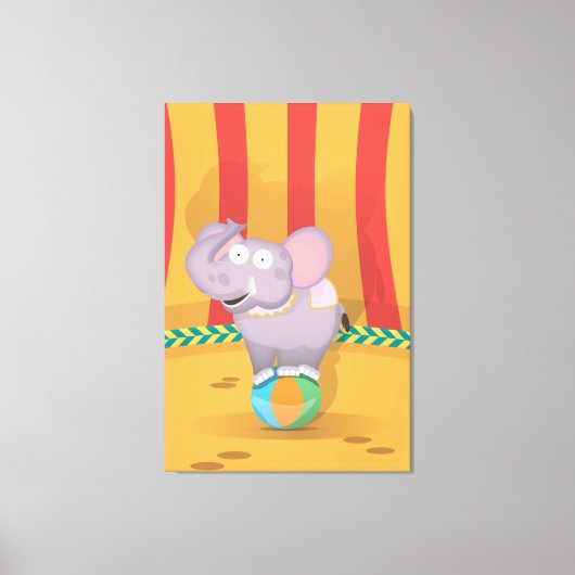 Circus Olifant Canvas Afdruk (Voorkant)