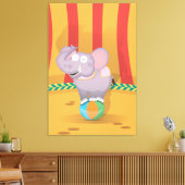 Circus Olifant Canvas Afdruk (Insitu (Woonkamer))