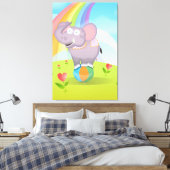 Circus Olifant Canvas Afdruk (Insitu (Slaapkamer))
