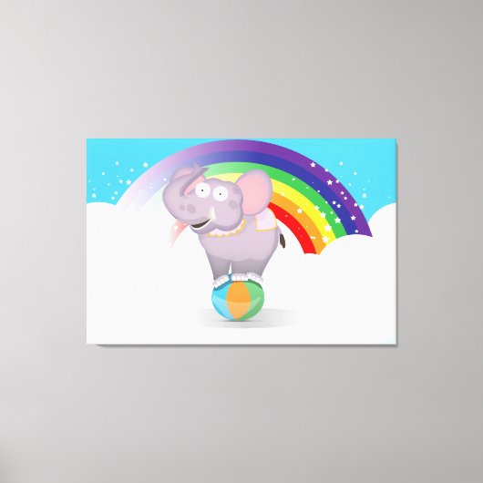 Circus Olifant Canvas Afdruk (Voorkant)