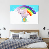 Circus Olifant Canvas Afdruk (Insitu (Slaapkamer))