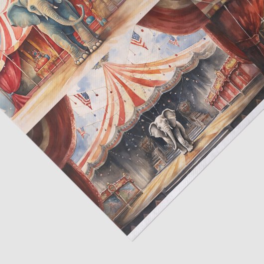 Circus Olifant Collage 1 Decoupage papier (Detail)