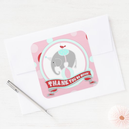 Circus Olifant dank je label (Envelop)