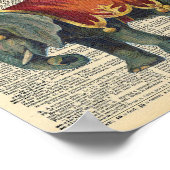  Circus-olifant & harten op woordenboek Poster (Hoek)