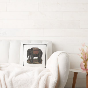  Circus Olifant Jumbo Retro Kaart Knipsel Kussen