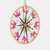 Circus Olifant Kerstmis Keramisch Ornament (Rechts)