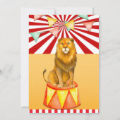 Circus olifant op bal Carnaval Baby shower Party Kaart (Achterkant)