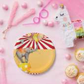 Circus olifant op bal Carnaval Baby shower Party Papieren Bordje (Feest)