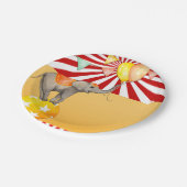 Circus olifant op bal Carnaval Baby shower Party Papieren Bordje (Gekanteld)