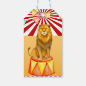 Circus Olifant op Ball & Lion Carnaval Party Cadeaulabel (Achterkant)