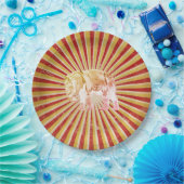 Circus Olifant op  Stripe Poster Papieren Bordje (Feest)