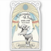  circus olifant podiumdier Frans Sticker (Voorkant)