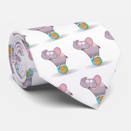 Circus Olifant Stropdas (Opgerold)