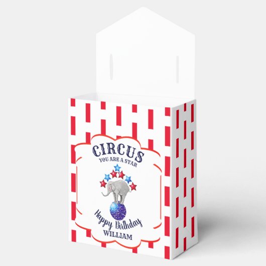 Circus Olifant Verjaardag Bedankdoosjes (Geopend)