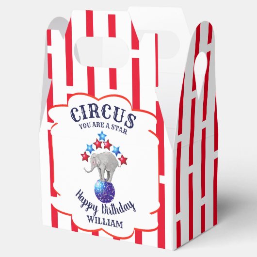 Circus Olifant Verjaardag Bedankdoosjes (Geopend)