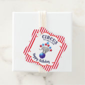 Circus Olifant Verjaardag Bedankjes Labels (In situ)