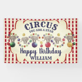 Circus Olifant Verjaardag Spandoek (Horizontaal)