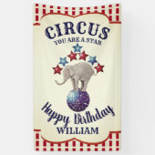 Circus Olifant Verjaardag Spandoek (Verticaal)