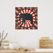 Circus olifant vrije mandarijncirkel te Poster (Keuken)