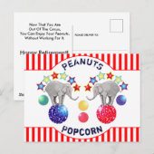Circus Olifanten Funny Retirement Briefkaart (Voorkant / Achterkant)