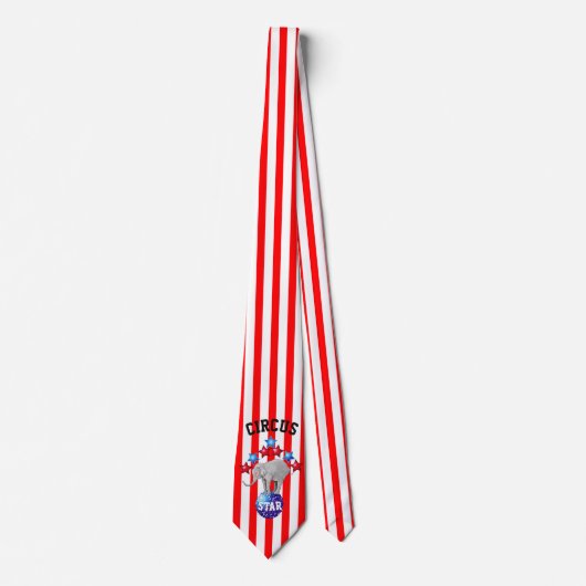 Circus Olifanten Stripe Carnaval Stropdas (Voorkant)