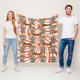 Circus olifantspatroon fleece deken