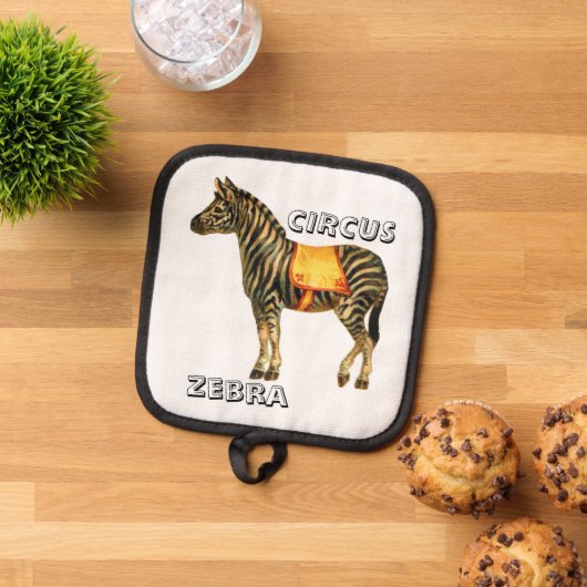  circus optredend zebra pannenlap (Top down)