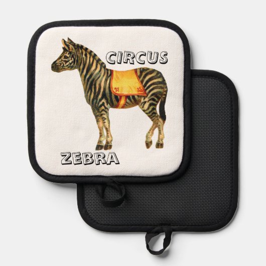 circus optredend zebra pannenlap (Voorkant / Achterkant)