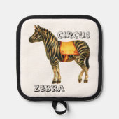 circus optredend zebra pannenlap (Voorkant)