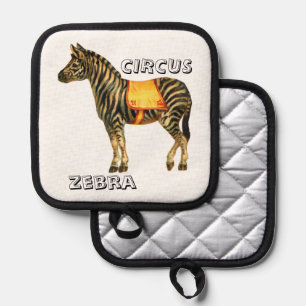 circus optredend zebra pannenlap