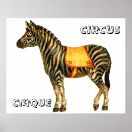  circus optredend zebra poster