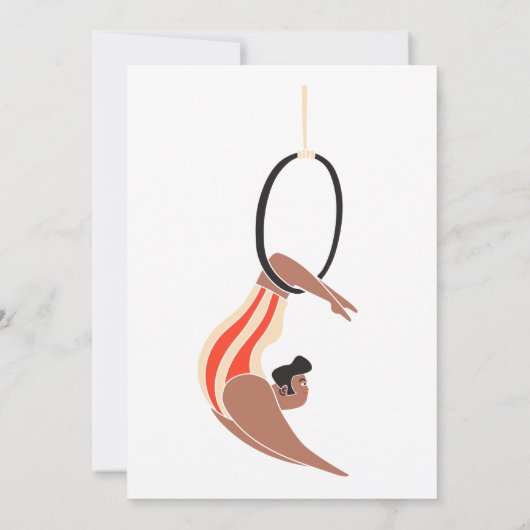  circus optredende giraffe bedankkaart (Achterkant)