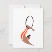  circus optredende giraffe notitiekaartje (Achterkant)