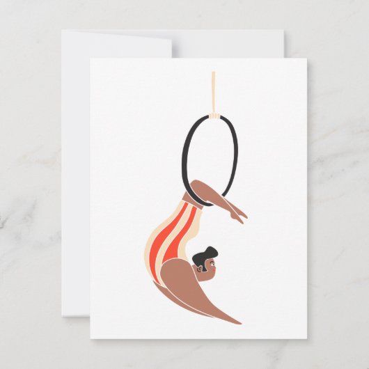  circus optredende giraffe notitiekaartje (Achterkant)