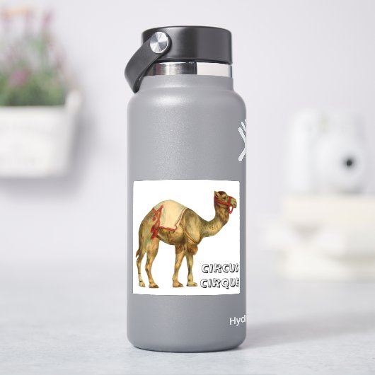  circus optredende kameel sticker (HydroFlask)