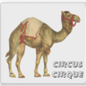 circus optredende kameel sticker (Voorkant)