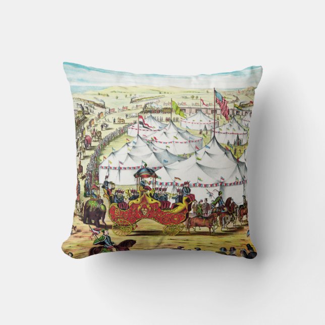 Circus Parade -  Circus Art Pillow Kussen (Voorkant)