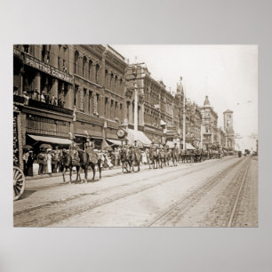 Circus Parade in Tacoma WA rond 1900 Poster