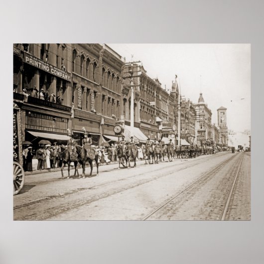 Circus Parade in Tacoma WA rond 1900 Poster (Voorkant)