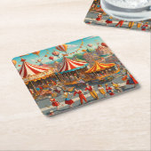 Circus Parade papier onderzetter (Schuin)