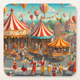 Circus Parade papier onderzetter
