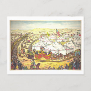Circus Parade Vintage Poster Briefkaart