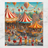 Circus Parade Wijnlabel Wijn Etiket (Enkel label)