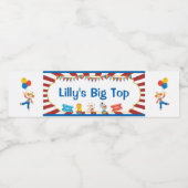 Circus partij fles etiketten carnaval verjaardagsf (Enkel label)